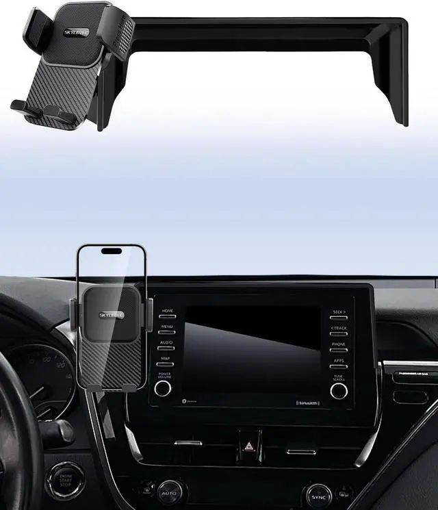 Main image of Phone Mount for Toyota Camry 2021-2024 Accessories Hybrid LE/LE/SE/Nightshade 7-Inch Screen Automobile Cradles Camry Phone Holder Cell Phone Base Not Block Air Vent (No Fit 9-inch XLE/XSE)