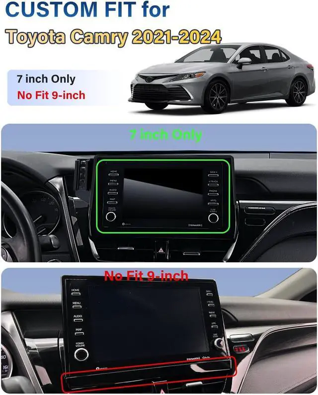 Alt view image 2 of 7 - Phone Mount for Toyota Camry 2021-2024 Accessories Hybrid LE/LE/SE/Nightshade 7-Inch Screen Automobile Cradles Camry Phone Holder Cell Phone Base Not Block Air Vent (No Fit 9-inch XLE/XSE)