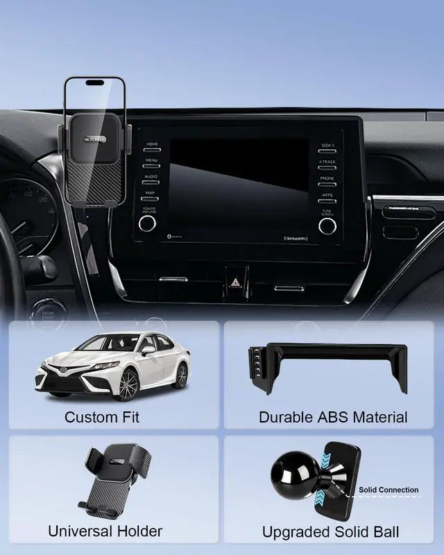 Alt view image 3 of 7 - Phone Mount for Toyota Camry 2021-2024 Accessories Hybrid LE/LE/SE/Nightshade 7-Inch Screen Automobile Cradles Camry Phone Holder Cell Phone Base Not Block Air Vent (No Fit 9-inch XLE/XSE)