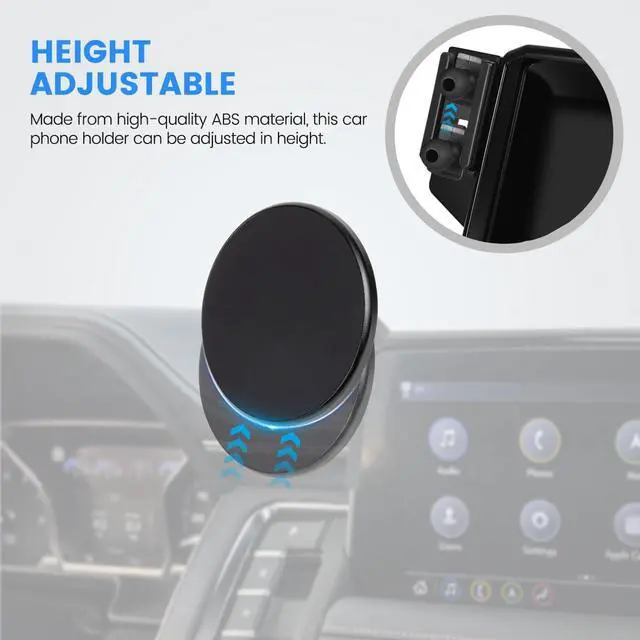 Alt view image 7 of 7 - Car Phone Holder Fit for Chevy Suburban Tahoe/GMC Yukon 2021-2024 Accessories 10.2-Inch Screen Fixed Clip Cell Phone Mount Compatible with MagSafe Hands-Free 360° Rotation Automobile Cradles