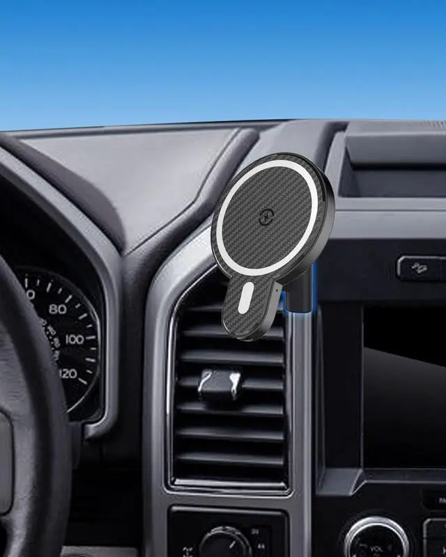Main image of Car Phone Mount for Ford F-150 F150 2015-2020 Accessories Custom Vent | Magnetic 15W Fast Wireless Charger Car Phone Holder Fixed Clip Hands Free 360° Rotation Cell Phone Automobile Cradles