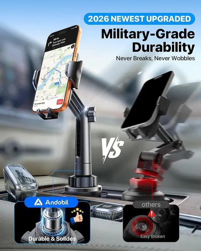 Alt view image 3 of 7 - [Upgrade Version Cup Phone Holder for Car Universal Adjustable Long Neck Car Phone Mount Cradle Friendly Compatible with iPhone Google and All 4.0-7.0 inches Smartphones