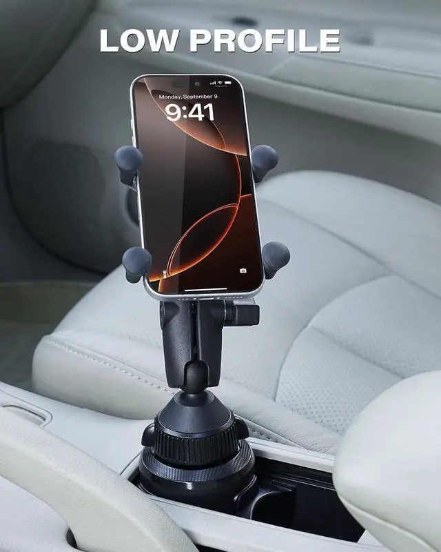 Alt view image 7 of 7 - Cup Holder Base with 1 Ball Heavy-Duty Expandable Cup Mount Compatible with B Size Double Socket Arms Fits 3 to 4 Cup Holders Anti-Slip Easy Install