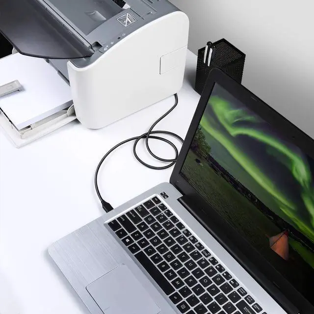 Alt view image 5 of 7 - USB A to USB-B 3.0 Cable - Superspeed USB 3.0 Printer Cable 3ft Nylon Braided USB 3.0 Type B Monitor Cord for Docking Station External Hard Drivers Scanner Hub
