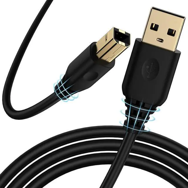 Main image of 6FT Printer Cable USB A to USB B High Speed Printer Extension Cord | 6FT USB 2.0 Extension Cable USB A to Type B Wire for Type B Print Cord-Black