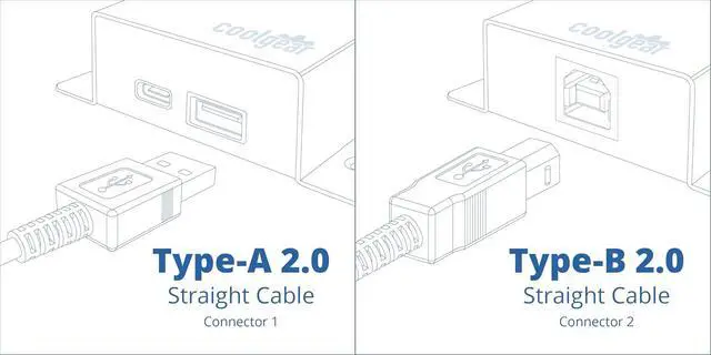 Alt view image 3 of 3 - 2ft. Black USB 2.0 A to B Device Cable