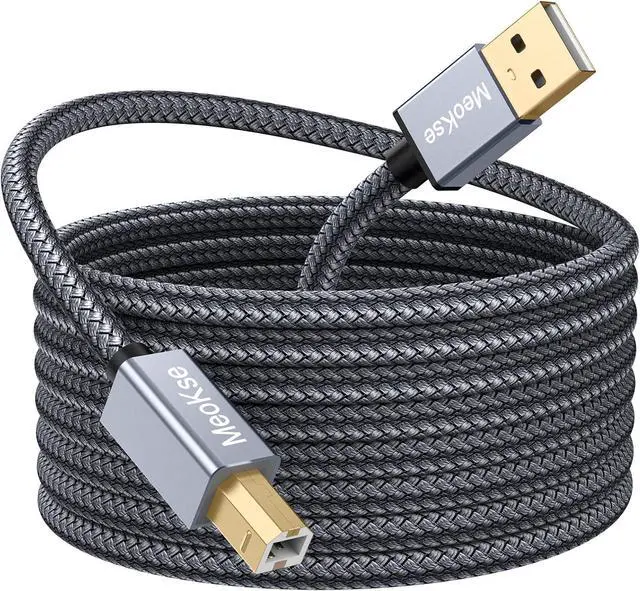 Main image of Printer Cable 25FT USB Printer Cord 2.0 Type A Male to B Male Cable Scanner Cord High Speed Compatible with and More