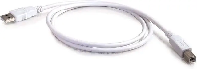 Alt view image 2 of 7 - USB Cable USB 2.0 Cable USB A to B Cable 3.28 Feet (1 Meter) White Cables to Go 13171
