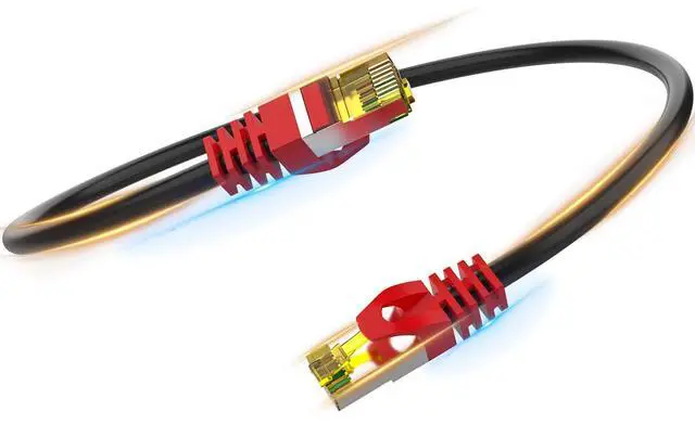 Main image of Cat 8 Ethernet Cable 1.5 ft,1.5ft 6ft 10ft 20ft 25ft 30ft 75ft 100ft 150ft 200ft Heavy Duty High Speed Network Internet Cable,26AWG 40Gbps 2000Mhz,S/FTP Indoor&Outdoor Shielded LAN Cable