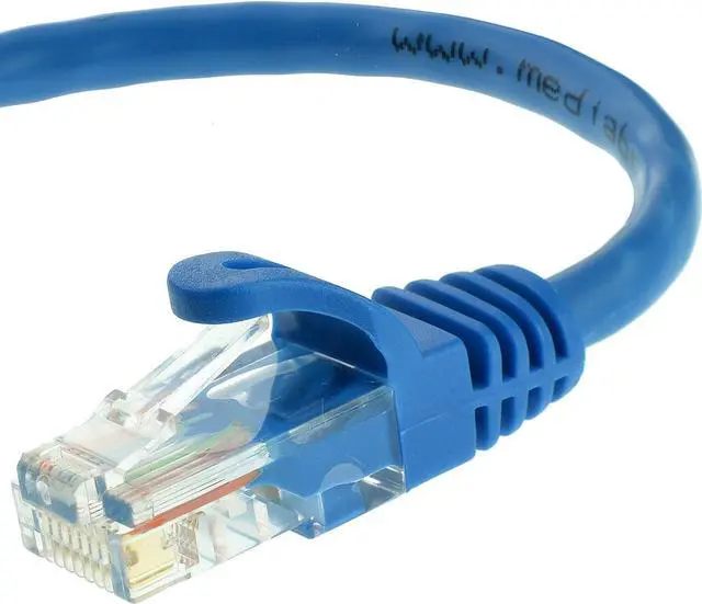 Main image of CAT6 Ethernet Patch Cable (10 ft) RJ45 Connectors with Gold Plated Contacts (10gbps)
