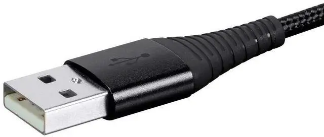 Alt view image 4 of 6 - USB 2.0 Micro B to Type A Charge & Sync Cable - 6 Feet - Black | Nylon-Braid, Durable, Kevlar-Reinforced - AtlasFlex Series