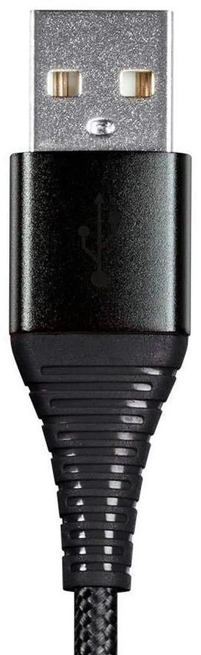 Alt view image 6 of 6 - USB 2.0 Micro B to Type A Charge & Sync Cable - 6 Feet - Black | Nylon-Braid, Durable, Kevlar-Reinforced - AtlasFlex Series