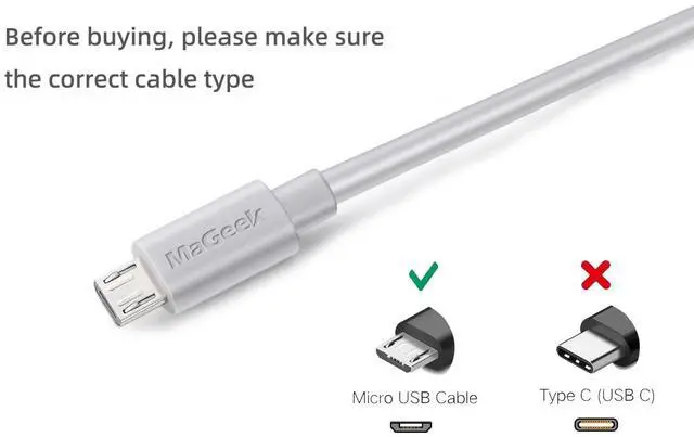Alt view image 3 of 7 - 10ft / 3.0m Premium Extra Long Micro USB Cable High Speed USB 2.0 A Male to Micro B for Samsung, HTC, Sony,Motorola,LG, Google, Nokia and More (White)