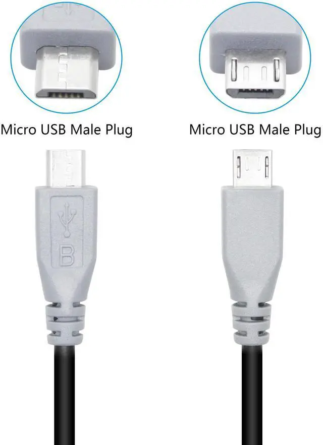 Alt view image 5 of 6 - Short Micro USB Charging Data Cable 10inch, Micro USB Male to Micro USB Male Power Cord with OTG Feature, Compatible Cell Phone, Tablet, MP3 Player, Game Controller, Headset(3Pcs)