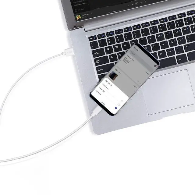 Alt view image 3 of 4 - USB to Micro USB Cable, 6ft Android Charging Cord - White, Data Transfer and Charger Cable, 2-Pack