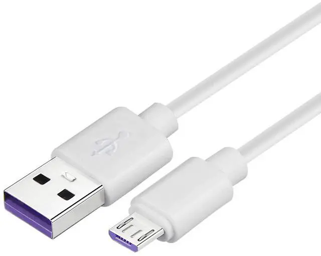 Alt view image 4 of 4 - USB to Micro USB Cable, 6ft Android Charging Cord - White, Data Transfer and Charger Cable, 2-Pack