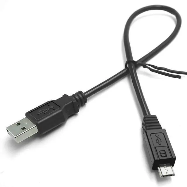 Main image of 10 Inch Short Micro USB Charger Cable Male A to Micro B Black for Android Both Charging and Sync (10 Inches/0.8 Feet)