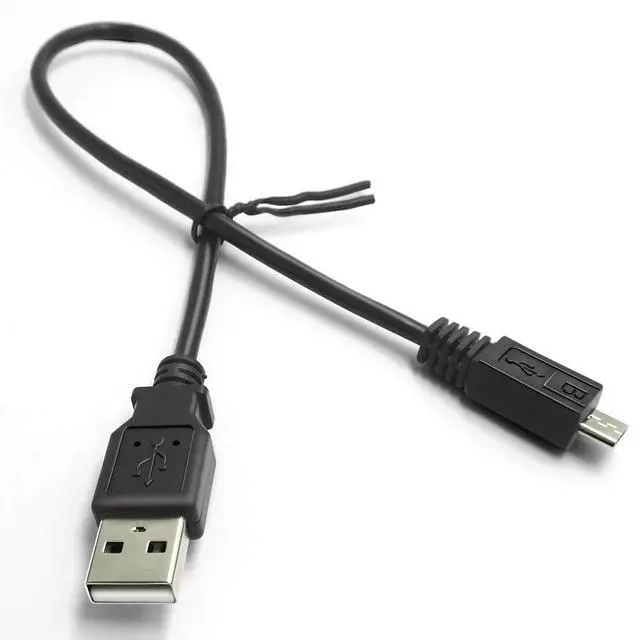 Alt view image 2 of 6 - 10 Inch Short Micro USB Charger Cable Male A to Micro B Black for Android Both Charging and Sync (10 Inches/0.8 Feet)