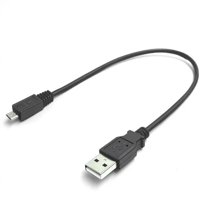 Alt view image 3 of 6 - 10 Inch Short Micro USB Charger Cable Male A to Micro B Black for Android Both Charging and Sync (10 Inches/0.8 Feet)