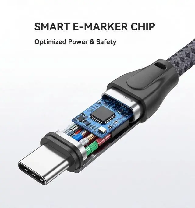 Alt view image 5 of 7 - 3FT USB C to USB C 3.2 Gen 2 X 2 Video Cable for Monitor, 240 Watt Fast Charging Cable, 20Gbps High Speed Data Transfer Cable, 4k@60Hz Full Function Display Cable for iPhone 17, Laptop, SSD, Hub, eGPU