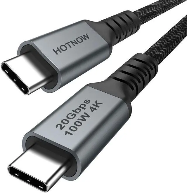 Main image of USB C Monitor Cable 1.5ft, 4k @60hz Short USB C to USB C Video Cable, 3.2 Gen 2x2, 20Gbps Data Transfer,100W PD Fast Charging Type C for iPhone 17/16,MacBook, CarPlay, Portable Monitor