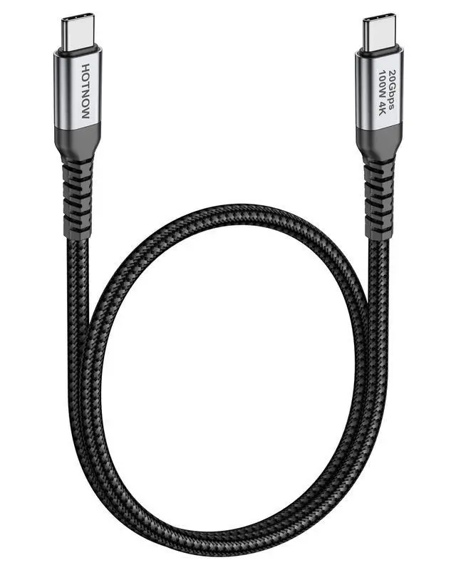 Alt view image 7 of 7 - USB C Monitor Cable 1.5ft, 4k @60hz Short USB C to USB C Video Cable, 3.2 Gen 2x2, 20Gbps Data Transfer,100W PD Fast Charging Type C for iPhone 17/16,MacBook, CarPlay, Portable Monitor