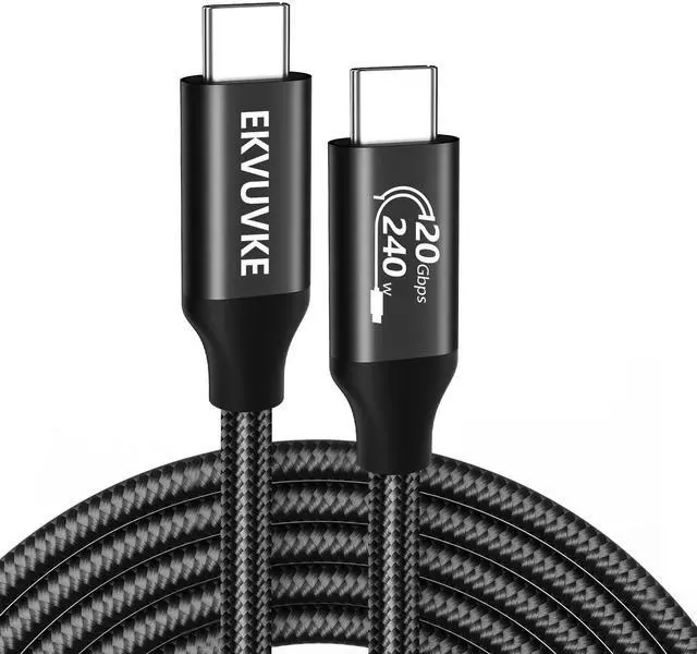 Main image of USB C Monitor Cable 1.6FT, 8K@60Hz/4K@120Hz Video Output, 240W Fast Charging, 20Gbps Data Transfer USB 3.2 Gen 2x2 Type C Monitor Display Cable for iPhone 17/16/15, MacBook, iPad, Laptop, CarPlay