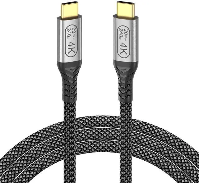 Main image of 240W USB C to USB C Cable, 3FT USB Type C 3.2 Gen 2x2 Cable 20Gbps Fast Data Transfer, 4K Monitor Display Video Cord Braided for iPhone 17 16 15, MacBook, iPad Pro, Galaxy 25, Portable Monitor