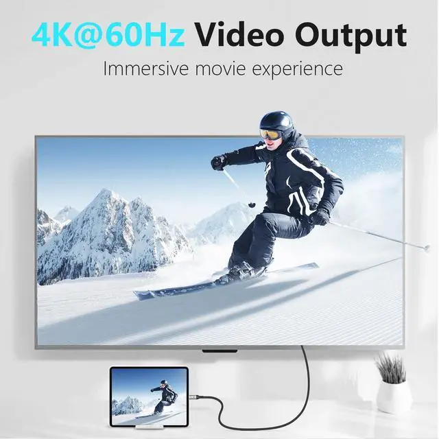 Alt view image 4 of 7 - 240W USB C to USB C Cable, 3FT USB Type C 3.2 Gen 2x2 Cable 20Gbps Fast Data Transfer, 4K Monitor Display Video Cord Braided for iPhone 17 16 15, MacBook, iPad Pro, Galaxy 25, Portable Monitor