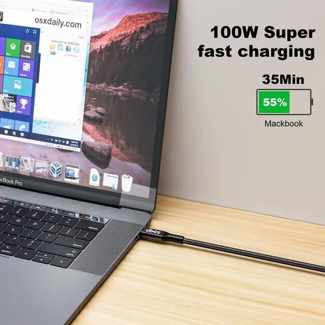 Alt view image 7 of 7 - USB C 3.1 Gen 2 Cable 10Gbps Data Transfer, 4K Video Output Monitor Display Cable100W PD Fast Charging for iPhone 17/16/15 Series, MacBook, iPad, LG, SSD, Samsung Galaxy S25 S24 (6.6ft)