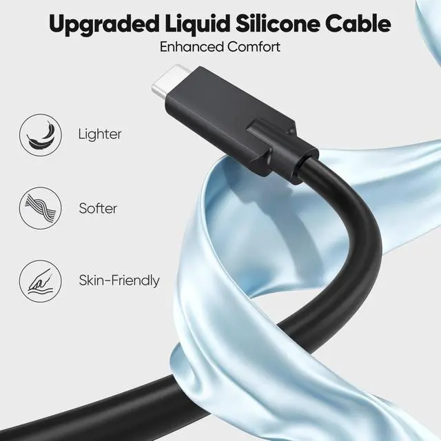 Alt view image 6 of 7 - USB C Data Cable 3ft, 4K@60Hz Monitor Video Display 20Gbps High Speed Transfer 240W Fast Charge Type C 3.2 Gen 2 Soft Cord Android Auto/CarPlay for iPhone 17/16/15 Galaxy S External SSD Laptop Monitor