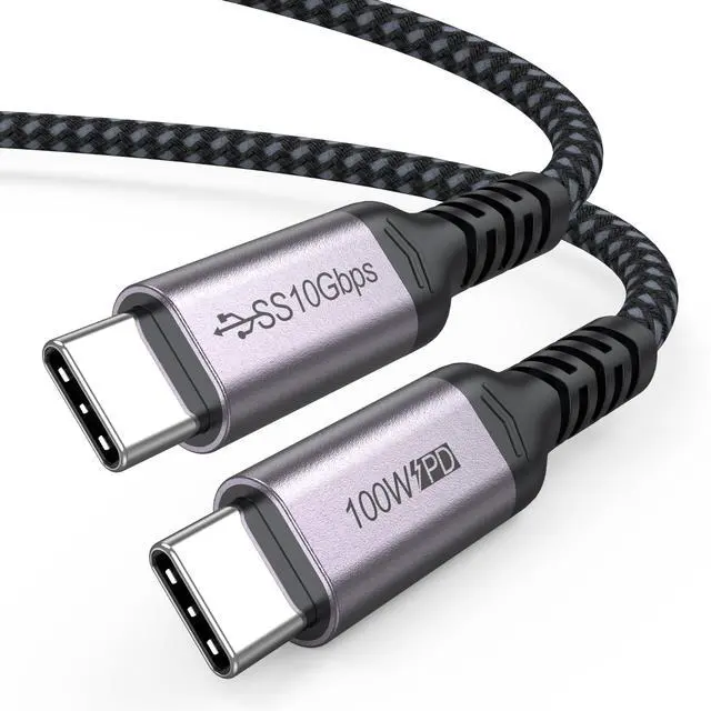 Main image of USB C Monitor Cable 6ft, 4K@60Hz Video Display 10Gbps High Speed Data Transfer 100W Fast Charging USB 3.2 Gen 2 Type C Full Function Cord for iPhone 17 Galaxy 26 Laptop External SSD Dock Monitor