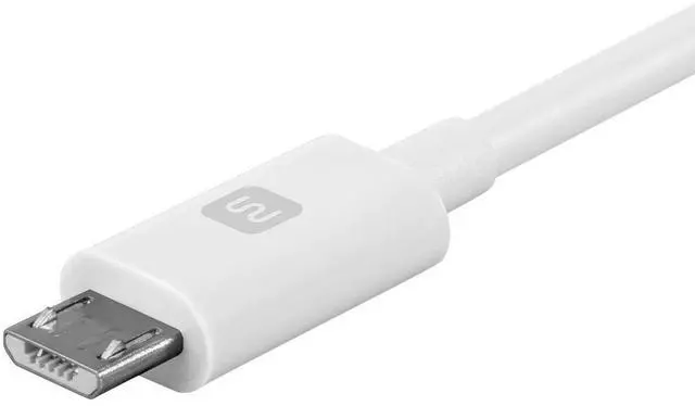 Alt view image 3 of 6 - USB-A to Micro B Cable - 6 Feet - White, Polycarbonate Connector Heads, 2.4A, 22/30AWG - Select Series