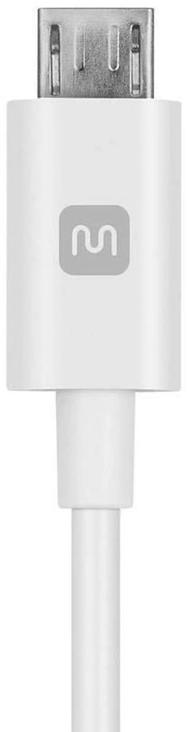 Alt view image 5 of 6 - USB-A to Micro B Cable - 6 Feet - White, Polycarbonate Connector Heads, 2.4A, 22/30AWG - Select Series