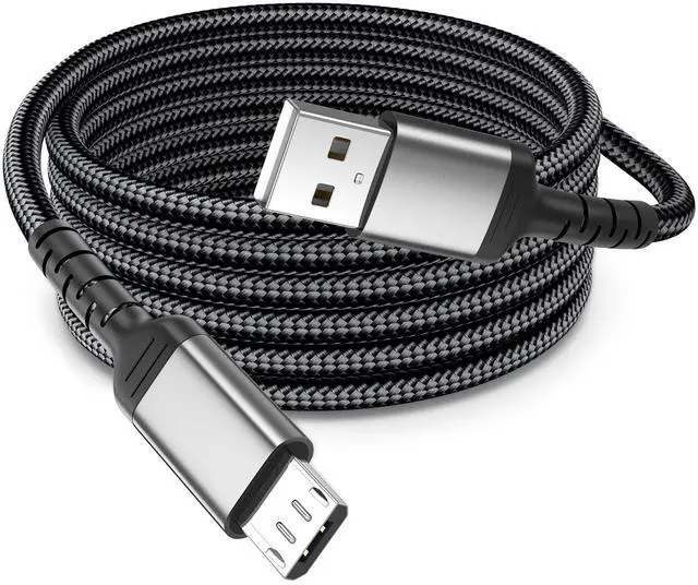 Main image of 6FT Micro USB Cable for Samsung Galaxy S6, PS4 Controller, Old Android Charger, High Speed 2.0 USB A to USB Micro Charging Cord Replacement for Kindle -Black