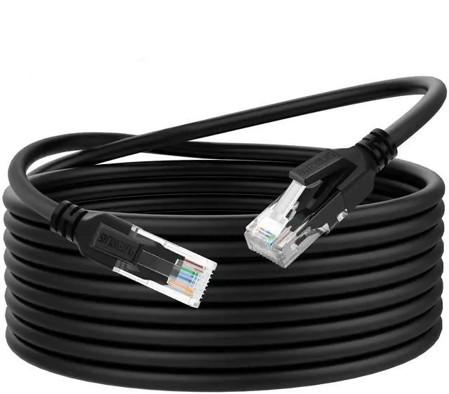 Main image of Ultra Flexible Cat 6 Ethernet Cable 10 Feet, Soft 10Gbps Cat 6a Rj45 Network Cable, Gigabit LAN Cord for Mac, PC, Router, Laptop (Black)