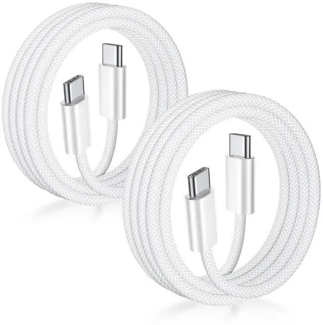 Main image of USB C to USB C Cable 3FT Certified 2Pack 60W usbc Woven Fast Charging Type C Charger Cord Compatible with iPhone 17/16 Pro Max Plus Samsung S23 Note 20 iPad Pro Air Mini MacBook Air