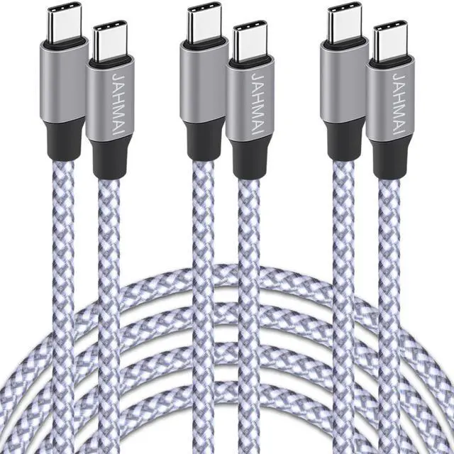 Main image of USB C Cable, Nylon Braided USB C to USB c Fast Charging 6ft 3Pack 60W Quick Data Sync Type C Charger Cord for iPhone 17/16/15 Pro Max/17/16/15 Pro/16/15 Plus/17 Air/iPad mini/Galaxy S24/23/22