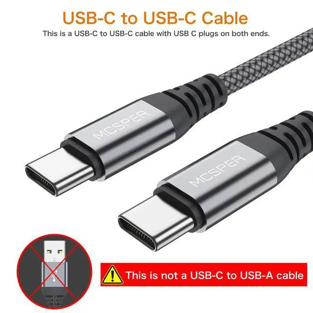 Alt view image 2 of 7 - Short USB C to USB C 60W Cable(2 Pack 0.5Ft), Type C Fast Charging Nylon Braided Cord Compatible with iPhone 16/15 Pro/15 Pro Max Android Samsung Galaxy S24/S23/S22/ Ultra,Air 2020, iPad Pro,Google
