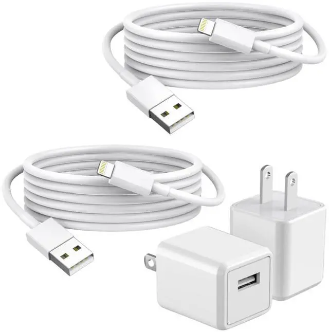 Main image of iPhone Charger,2Pack 6FT USB Wall Charger Fast Charging USB Cable Charging Cube Travel Plug Block with 6Foot Fast Cuble Lightning Cable Cord for iPhone 14 13 12 11 Pro Max XS XR X 8 7 SE2022 iPad