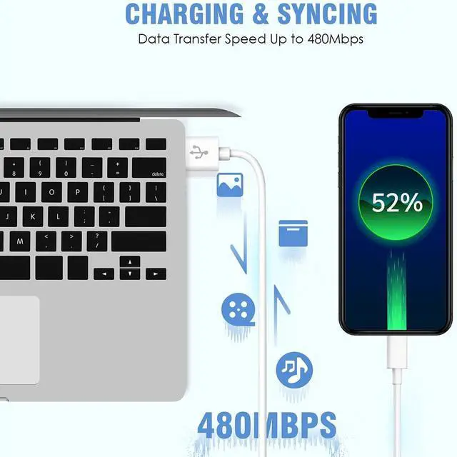 Alt view image 3 of 7 - iPhone Charger,2Pack 6FT USB Wall Charger Fast Charging USB Cable Charging Cube Travel Plug Block with 6Foot Fast Cuble Lightning Cable Cord for iPhone 14 13 12 11 Pro Max XS XR X 8 7 SE2022 iPad