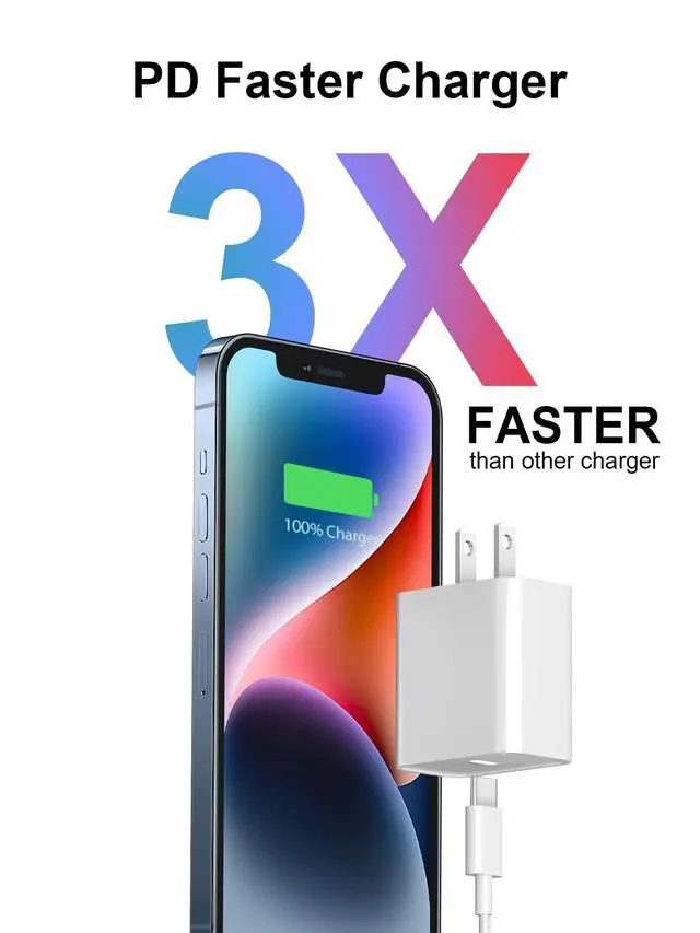 Alt view image 2 of 7 - 10FT iPhone 14 13 12 11 Charger, Long Charging Cable with 20W USB C Charger Block for i Phone 14/14 Pro/14 Pro Max/14 Plus/13/12/11/Xs Max/XR