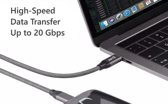 Alt view image 4 of 7 - USB C to USB C High Speed Data Transfer, Video, Display, Monitor, Docking Station Cable for MacBook, Laptop, PC, HP, MNN, KYY, ARZOPA, InnoView, UPERFECT, c-Force, ReHisk, ViewSonic, VisionOwl & More