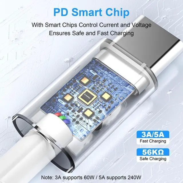 Alt view image 2 of 7 - USB C to USB C Charging Cable for Apple iPhone 17/16/15 Charger Fast 10ft Long USBC to Type C Power Cord for iPhone 17/16 Pro/Pro Max/Air, MacBook Air 13 inch/MacBook Pro/iPad 10th/iPad Pro/iPad Air