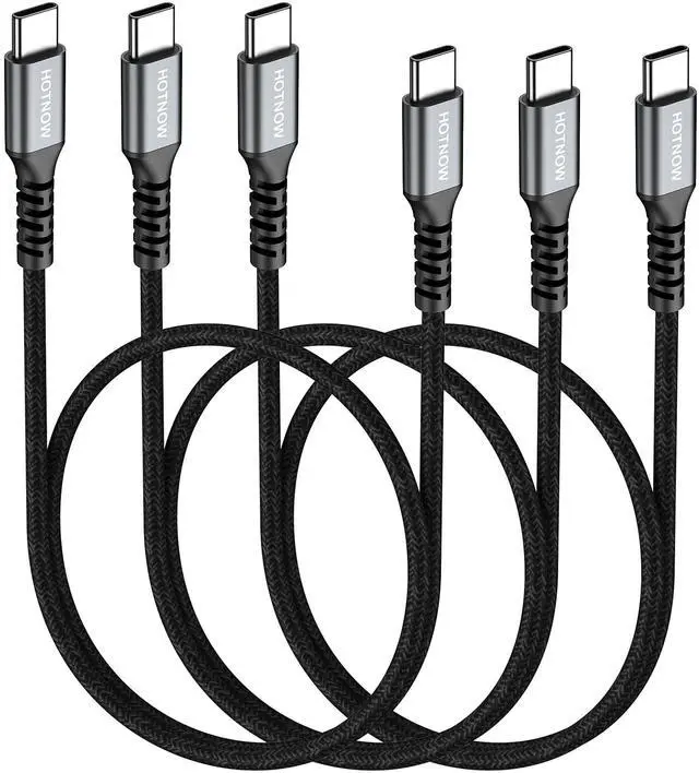 Main image of USB C to USB C Cable, 1.5FT 3 Pack,C to C Cable Fast Charging 65W Type C Charger Cord for iPhone 17 16 15 Pro Max, Samsung Galaxy S25 S24, Pixel, iPad Pro, MacBook Pro/Air and USB-C Devices