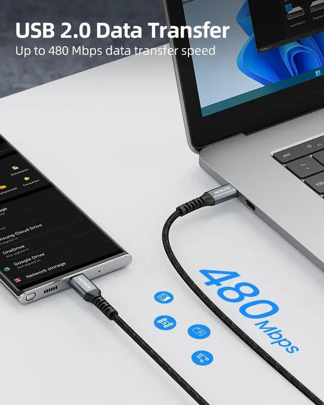 Alt view image 3 of 7 - USB C to USB C Cable, 1.5FT 3 Pack,C to C Cable Fast Charging 65W Type C Charger Cord for iPhone 17 16 15 Pro Max, Samsung Galaxy S25 S24, Pixel, iPad Pro, MacBook Pro/Air and USB-C Devices