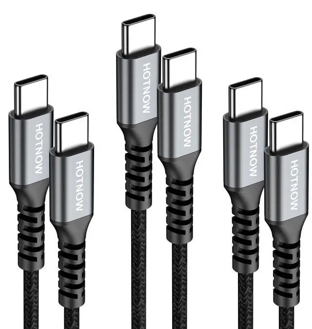 Alt view image 7 of 7 - USB C to USB C Cable, 1.5FT 3 Pack,C to C Cable Fast Charging 65W Type C Charger Cord for iPhone 17 16 15 Pro Max, Samsung Galaxy S25 S24, Pixel, iPad Pro, MacBook Pro/Air and USB-C Devices