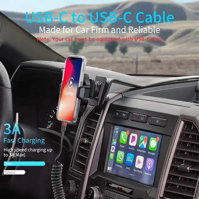 Alt view image 2 of 7 - Coiled USB C to USB C Cable, 2 Pack 3FT USBC Car Charger Cord, USBC to USBC Coiled Cable Fast Charging for Carplay, iPhone 17/16/15 Plus/Pro Max, Samsung Galaxy S25 S24 S23, Pixel 10 9