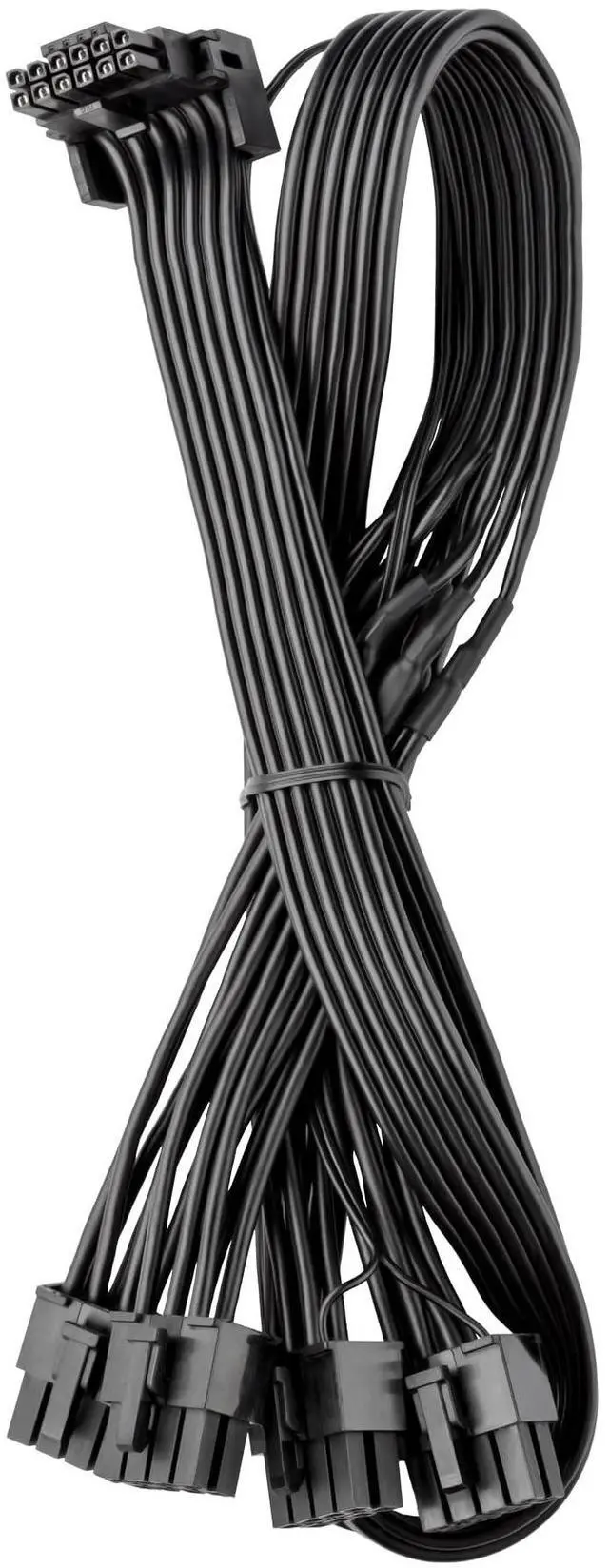 Main image of Basics C-Series 12VHPWR 90 Degree StealthSense PCI-e Cable for Corsair - Variant B (Black, 16-pin to Quad 8-pin, 60cm)