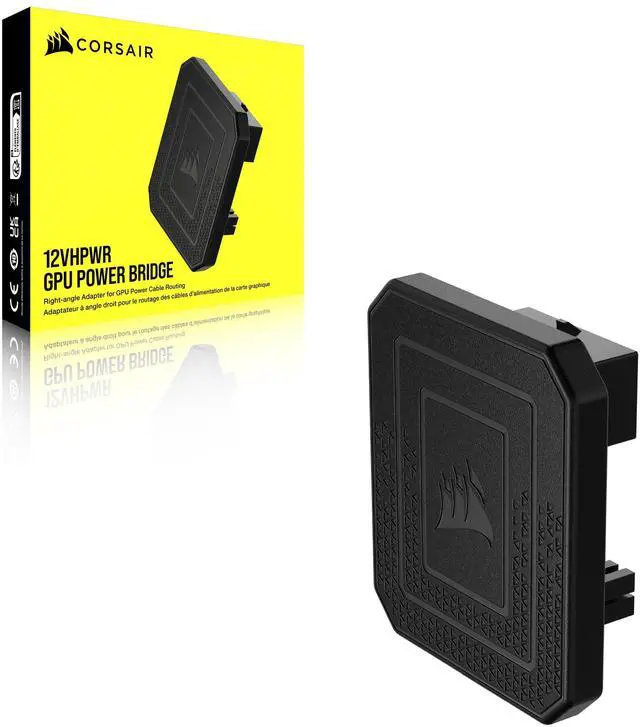 Alt view image 7 of 7 - PCIe 5.0 12VHPWR GPU Power Bridge - for NVIDIA GeForce RTX 40 Series - 180° Bend - Right-Angle Adapter - Clean Cabling - Only for Use with PCIe 5.0 12VHPWR GPUs - Black